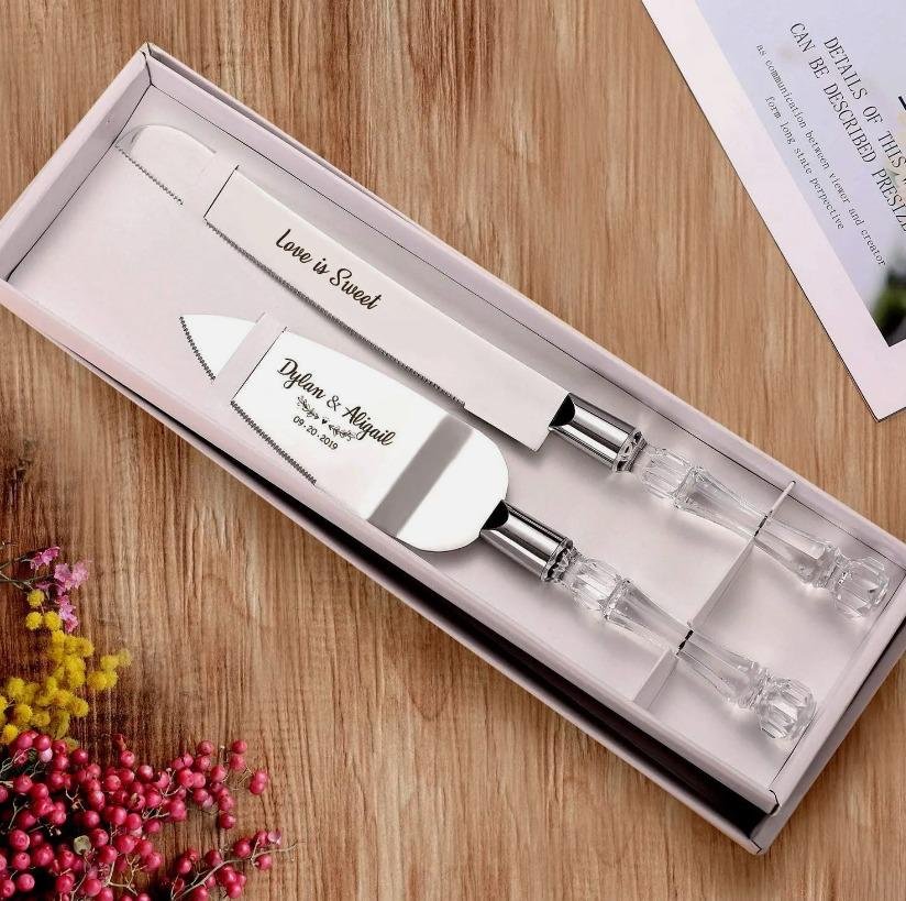il_fullxfull.6332521439_ggo5.jpg Personalised Engraved Cake Serving Wedding Set Knife Engagement Server Stainless - Image 1
