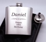 Personalized Hip Flask Liquor Whiskey Alcohol Cap Stainless Steel Pocket gift - Image 4