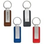 Leather Key Chain Personalised Keyring Engraved Leather Tag Gift Logo Keyrings - Image 3