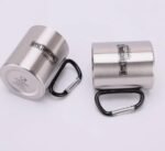 200ml Outdoor Camping Mug Stainless Steel Cup Traveling with Carabiner Handle - Image 4