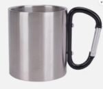200ml Outdoor Camping Mug Stainless Steel Cup Traveling with Carabiner Handle - Image 2