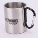 200ml Outdoor Camping Mug Stainless Steel Cup Traveling with Carabiner Handle - Image 3