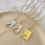 Love Letter Envelope Pendant Necklace Customized Stainless Steel Jewelry Confession Valentine Day Mother Day Gift - Image 8