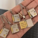 Custom Book Engraved Name and Messages Necklace Personalized Mini Book Locket Necklace Openable Multi Layer Memory Necklaces - Image 4