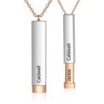 Personalized Bar Necklace Customize Name Secret Message Stainless Steel Jewellery Gift For Her Woman Engraved Rectangle Necklace - Image 6