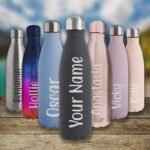 Personalised Custom Engraved insulated 500ml Water Bottle hot Cold Thermal Flask - Image 3