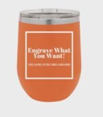 Wine Glass Tumbler Personalised 12oz Stemless Insulated DoubleWall Camp Tumblers