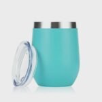 Wine Glass Tumbler Personalised 12oz Stemless Insulated DoubleWall Camp Tumblers - Image 8