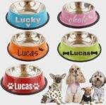 PERSONALISED Pet Feeding Bowls Stainless Steel Non-slip Dog Cat Bowl Durable - Image 2