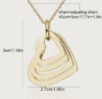 Personalized stainless steel heart pendant necklace laser engraving Women Couple - Image 6