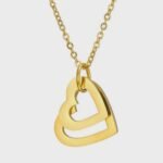 Personalized stainless steel heart pendant necklace laser engraving Women Couple - Image 9