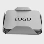 Personalised Coasters 6pc Stainless Steel Drink W/ Holder Table Coasters - Image 10