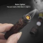 USB Engraving Sandalwood Electronic Rechargeable Flameless Cigarette Lighter - Image 10