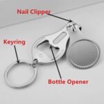 Nail Clippers Keychain with Key Ring Heat Transfer Keychain Tools Household Gift