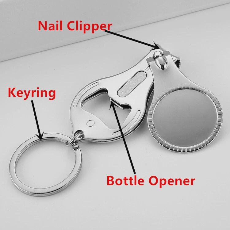 il_fullxfull.7710743004_gdrf.jpg Nail Clippers Keychain with Key Ring Heat Transfer Keychain Tools Household Gift - Image 1