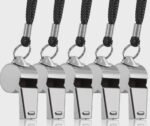 Stainless Steel Whistle coach referee Letter Name Personalized Engraved 5 sets