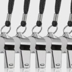 Stainless Steel Whistle coach referee Letter Name Personalized Engraved 5 sets