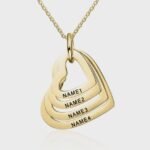 Personalized stainless steel heart pendant necklace laser engraving Women Couple - Image 5