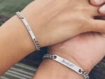 Personalized Name Bar Bracelet for Couple women men Engraved Steel ID Bracelets - Image 3