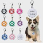 Personalized Paw Print Pet ID Tag, Stainless Steel, Anti-Lost - Image 2