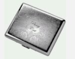 Personalised Cigarette Case Stainless Steel Silver Pocket Pouch 20 Pcs Box
