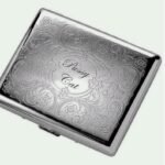 Personalised Cigarette Case Stainless Steel Silver Pocket Pouch 20 Pcs Box