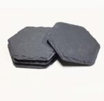 Personalised Slate Coasters Hexagon Shaped Laser Engraved Drink Bar Table Coaster - Image 2