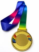 Personalised Award Medal Zinc Alloy Engraved Prize Gift with Neck Ribbon for Games Events Football Sports Medal - Image 2