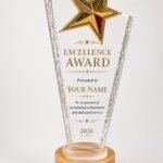 Customised Crystal Star Award Appreciation Plaque Employee Recognition Awards