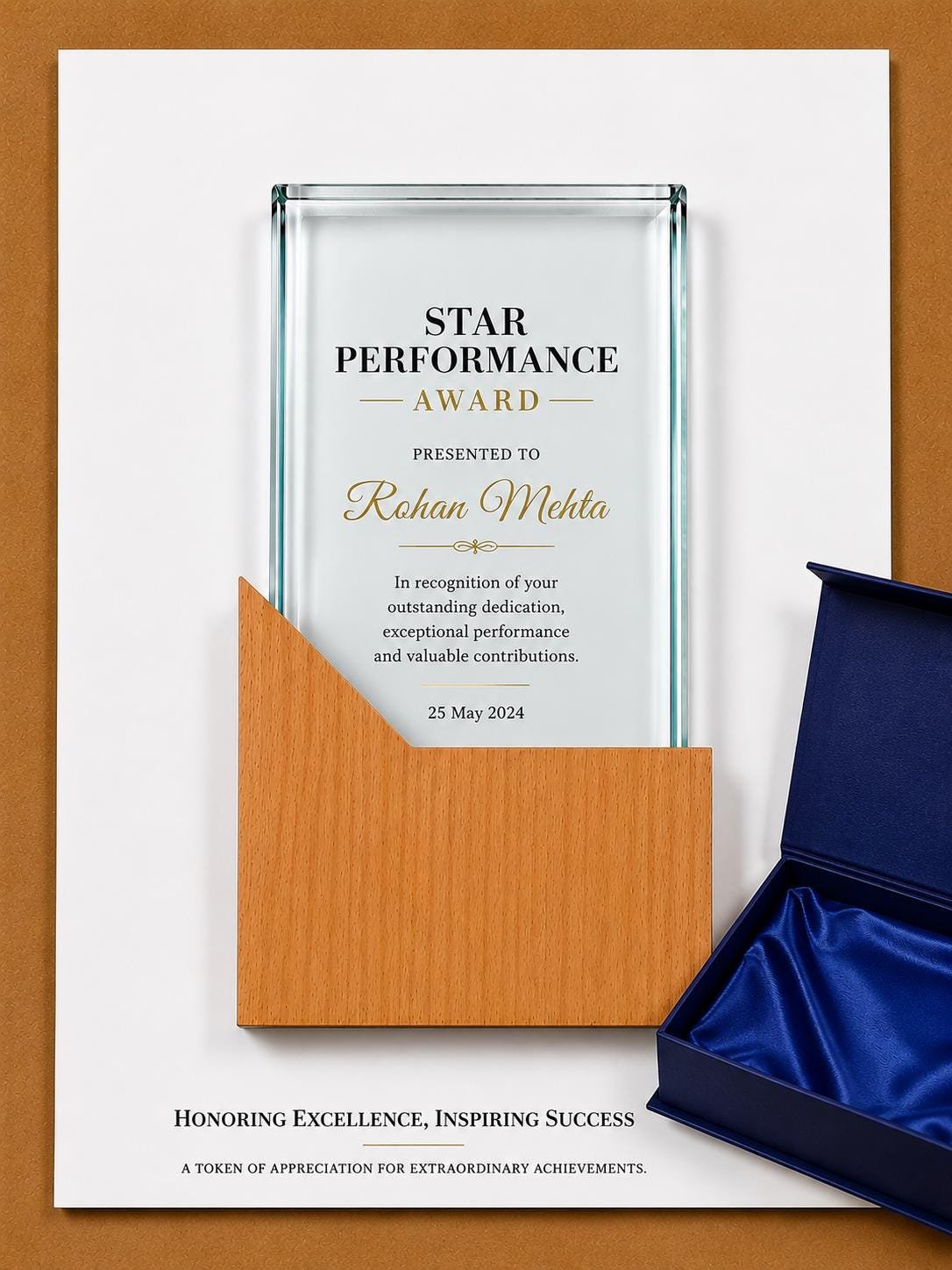 il_fullxfull.8179471999_t9sx.jpg Customised Award Appreciation Rectangular Plaque Employee Recognition Awards - Image 1
