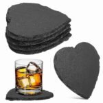 Slate Coasters Personalised Heart Shaped Laser Engraved Drink Bar Table Coaster
