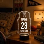 Personalized Soccer Jersey Light with Name & Number – Custom Messi Style LED Lamp for Football Fans, Unique Birthday Gift